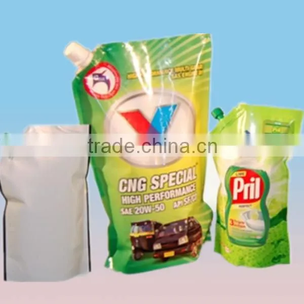 Smoothie stand up pouch with spout