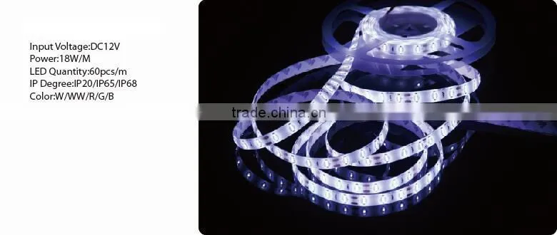 4.8W/M DC12V IP20/IP65/IP68 SMD3528 five color LED strip lighting