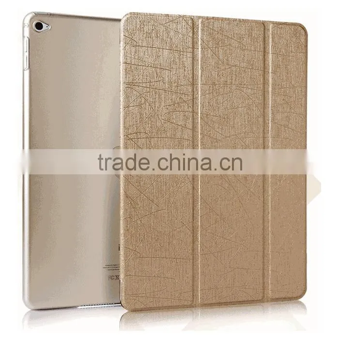 slim magnetic smart cover back case sleep wake for Apple IPad AIR 2,Smart case cover for ipad 6