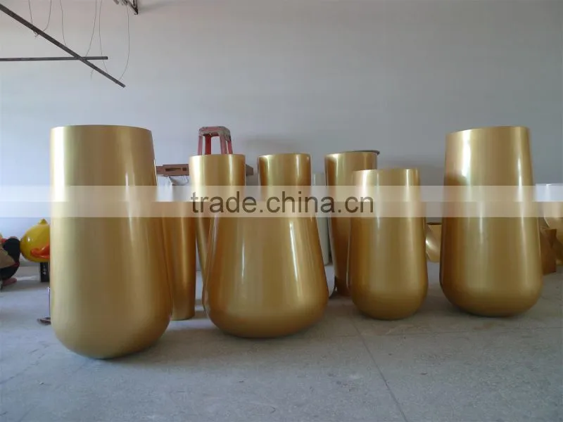 decorative fiberglass planter garden flowerpot