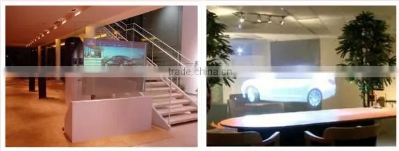 popular holographic effect tranaparent rear projection screen film