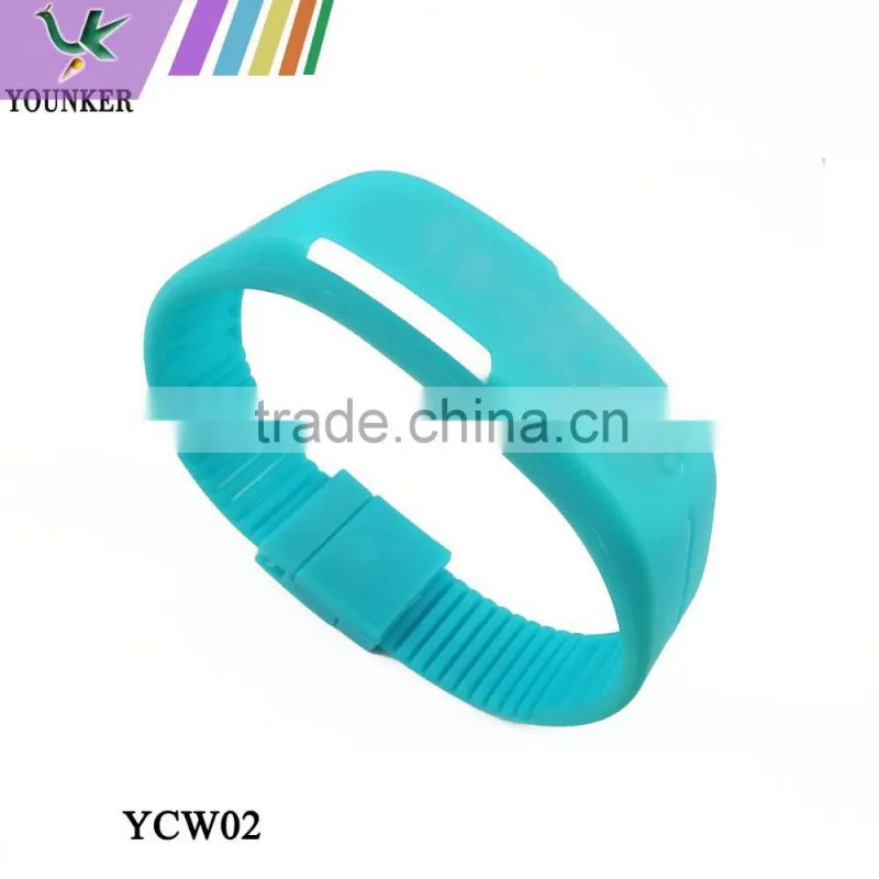 2015 Hot Sale Touch Screen LED Silicone Watch, Unisex Slim LED Silicone Band Sport Watch