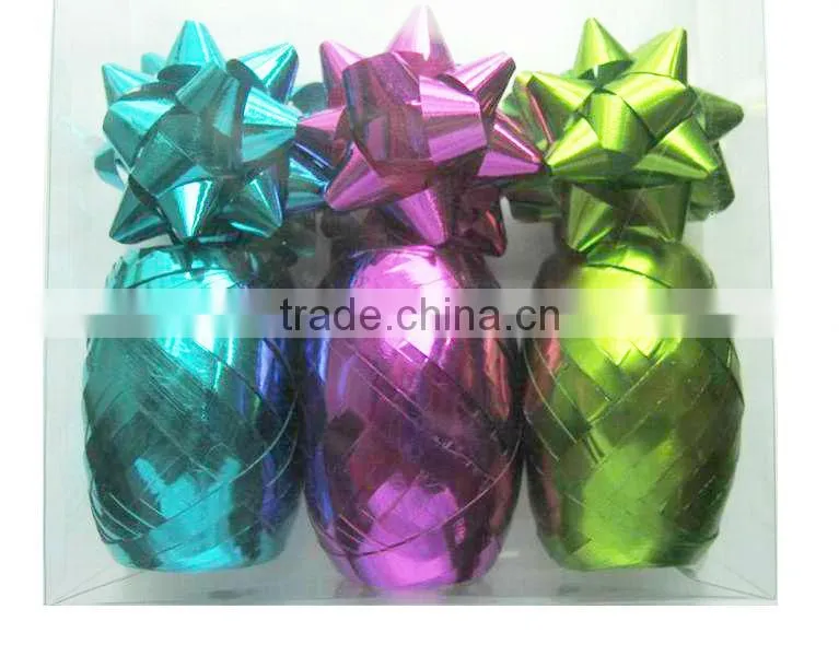 HOT SALE 12PCS Gold/Red Metallic Poly Gift Ribbons Bows Pack, Curling Ribbon Bows