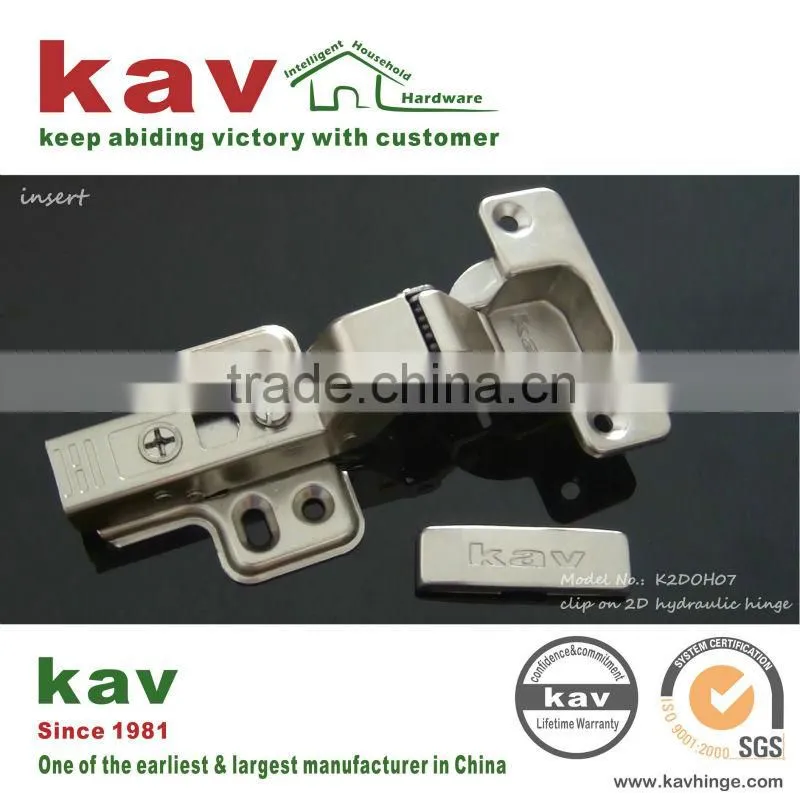 2D detachable adjustable hydraulic door closer hinge