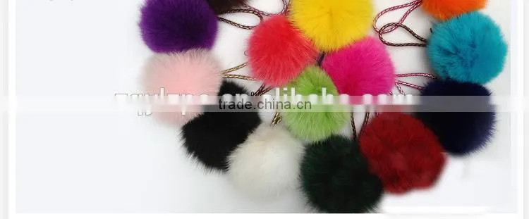 Fox Fur Ball Key Chain / Fur Pom Poms / Fox Fur Keychain