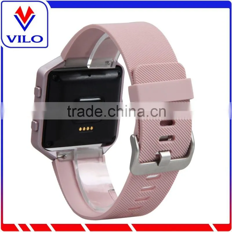 Mutil-color Metal bumper silicon watch band for Fitbit Blaze