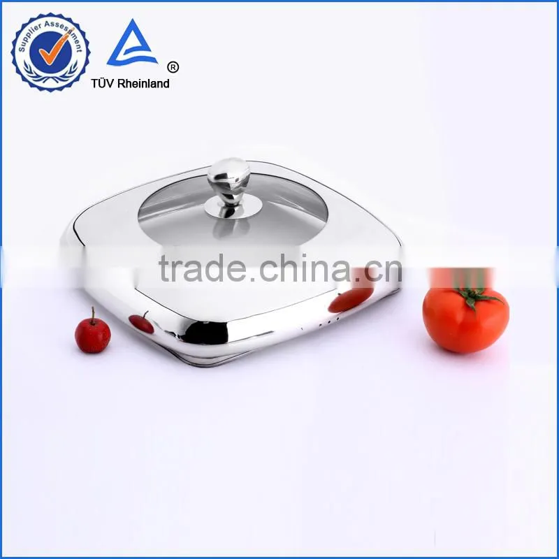 square pot lid with knob hole