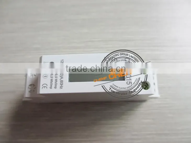 High Quality 120v 60hz 35mm Standard Din Rail Wattmeter , Solar System Use Single-phase Power Watt Meter
