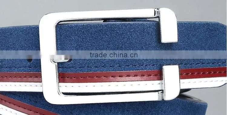 College school fashion style oem belt with frosted skin