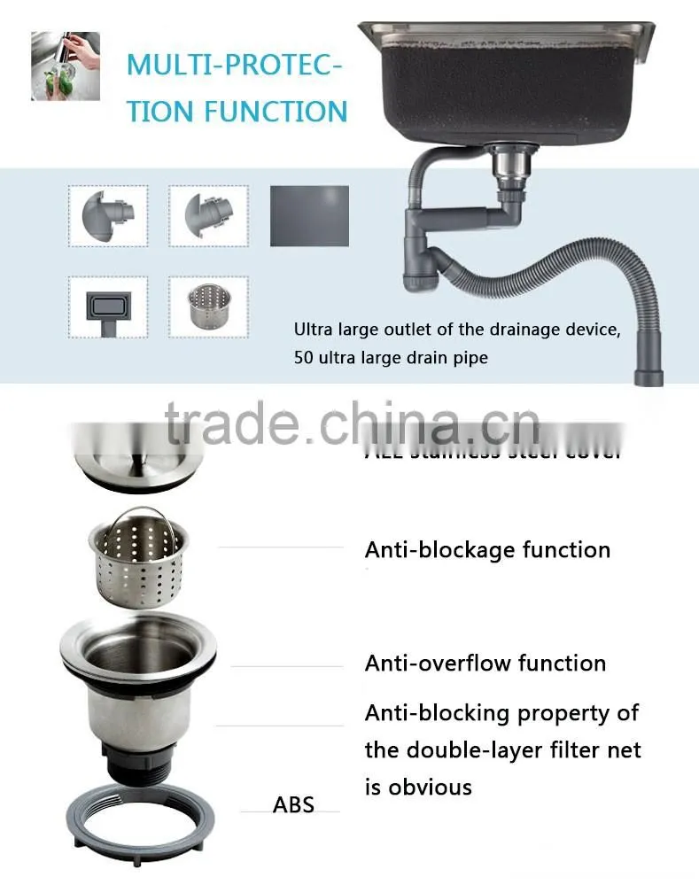 JOMOO Best Stainless Steel Double Bowl Kitchen Sink with cutting board hot sales kitchen sink