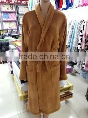 women wholesale coral fleece microfiber leopard bathrobe