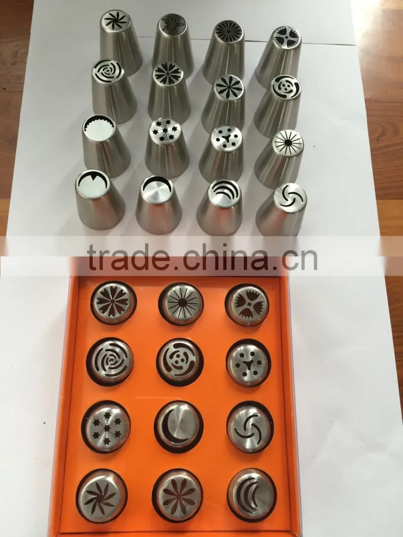Stainless steel Cake Decorating Tips Tool Nozzles Russia Nozzles Tips 12pcs per set