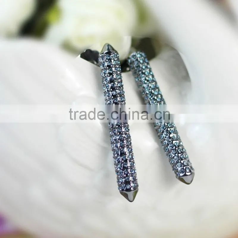 Kingman fashion gold earring models with shiny crystal