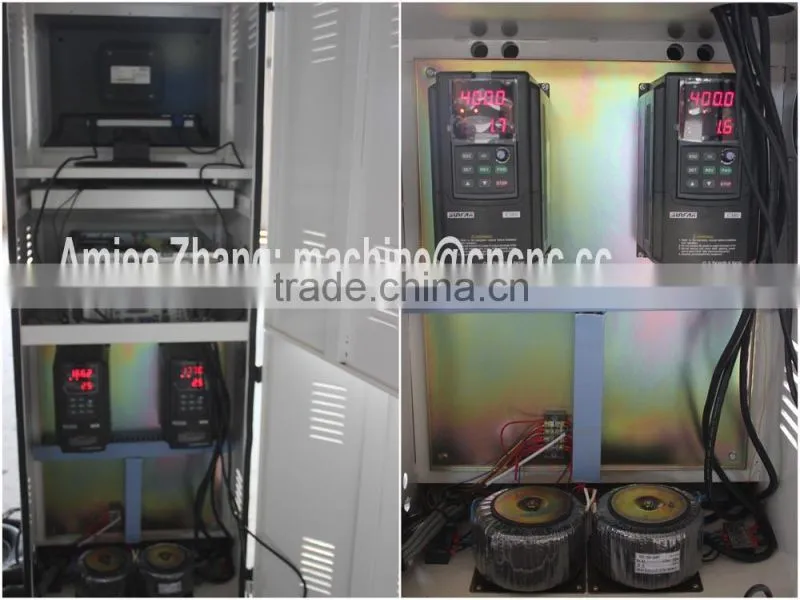 4*8 feet 1325 Double Spindles 3D CNC Engraver With Air Cylinder for Z Holding Original NcStudio Dust Collector ZK-1325