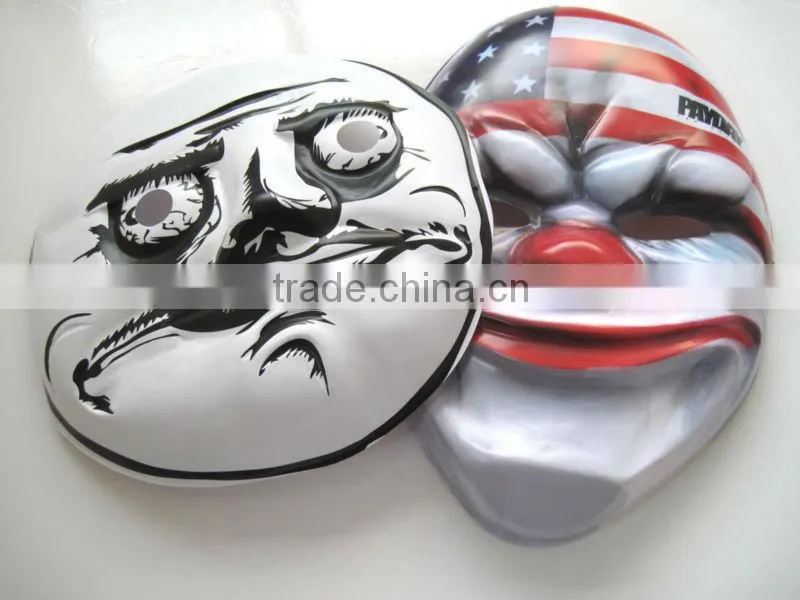 Red and Black Custom Made Plastic Halloween Mask for Sale