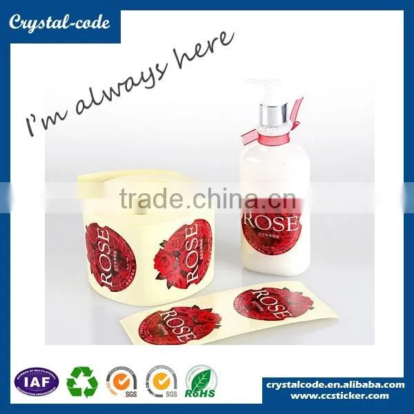 PET materials peel off self adhesive sticker for packaging