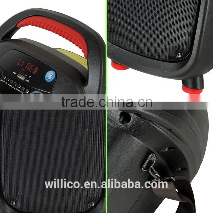 WILLICO 6.5'' portable active rechargeable battery bluetooth speaker wms-5