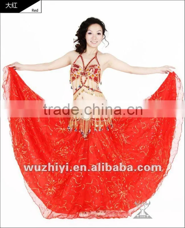 Wholesale cheap belly dancewear belly dance clothing,belly dance gypsy skirt (QC0328)