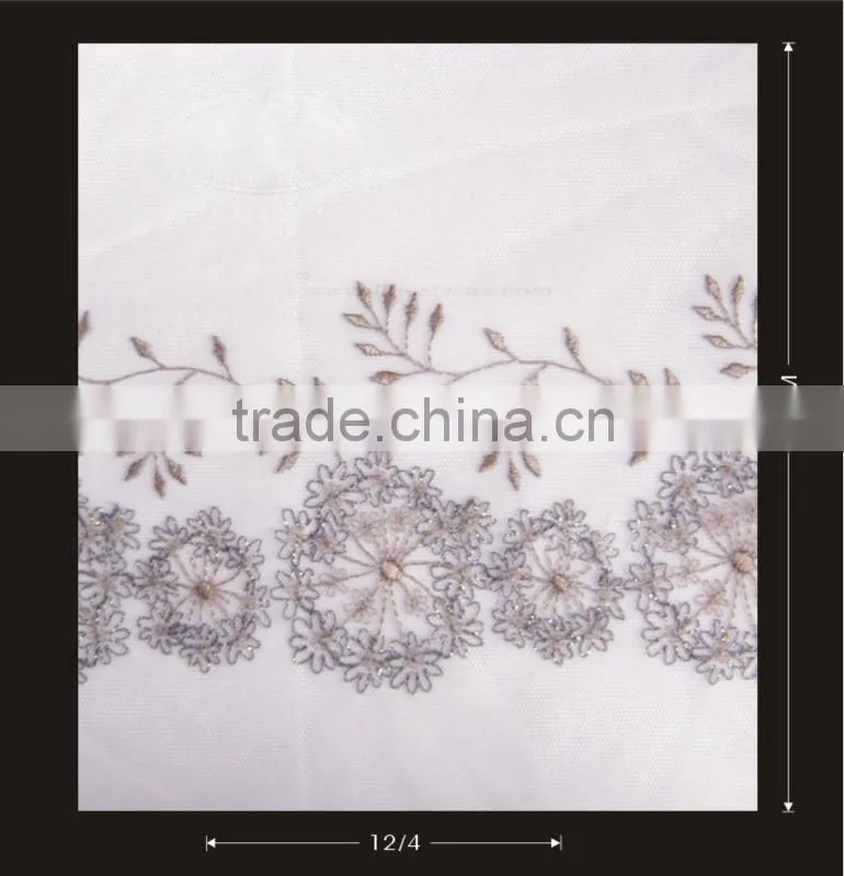 Lurex bride embroidery lace