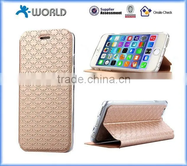 PU leather stand fashion case for iPhone 6S