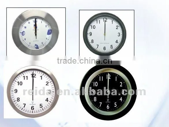 Radio controlled metal wall clock
