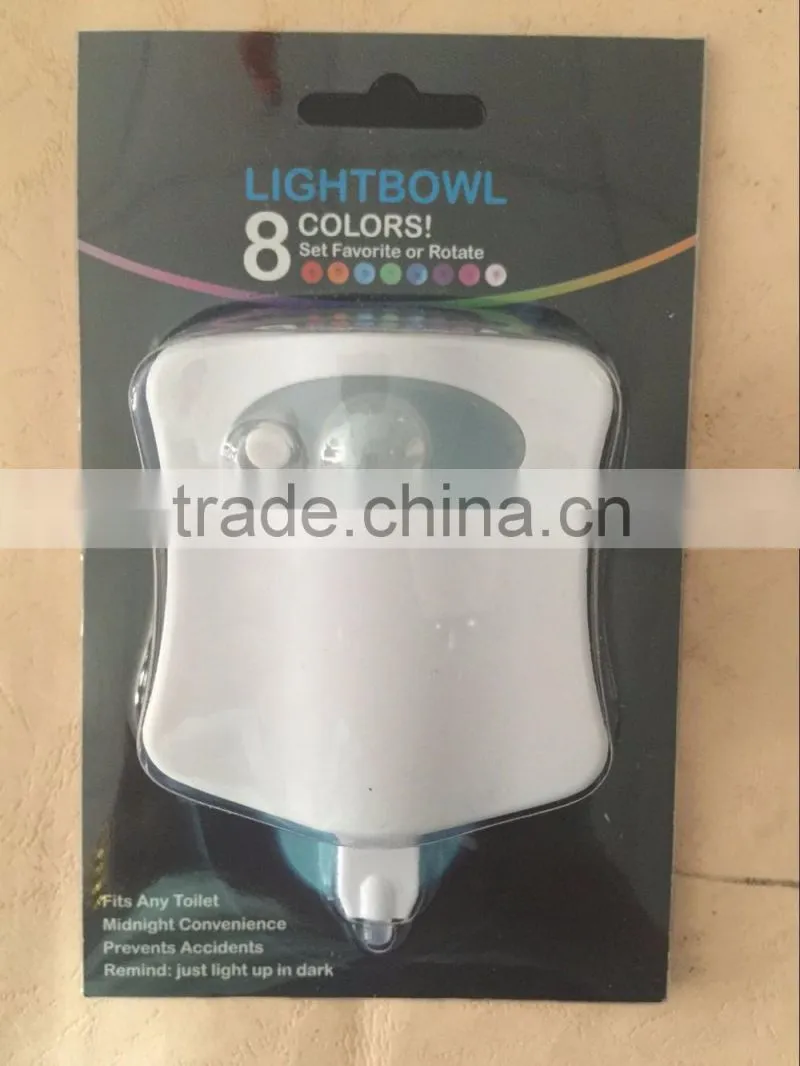 8 Color changing LED Toilet Night Light, Toilet Night light with 8 changing colors, Energy saving LED light