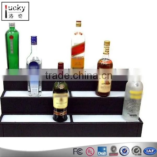 Factory custom one wine display stand witn 6 wine display holder/rack for bar set