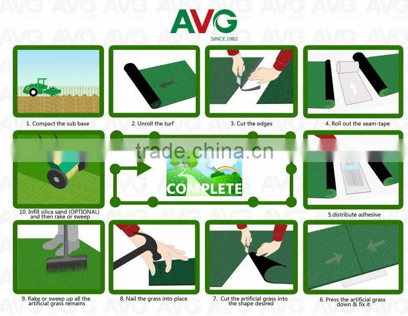 Golf court artificial turf plastic grass