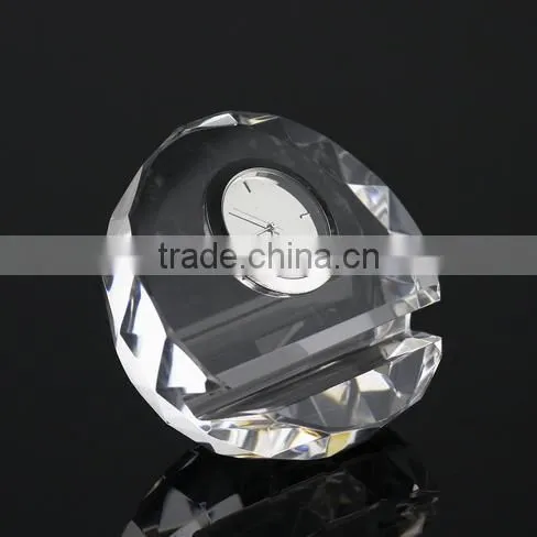 crystal desk clock