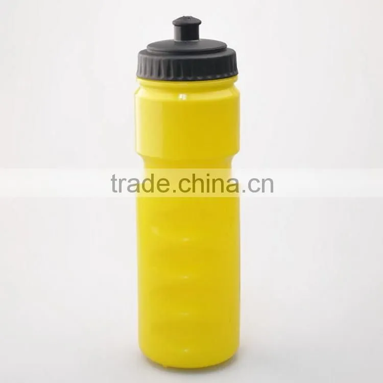 high quality yellow squeeze PE clear plastic drinking water bottles for travel