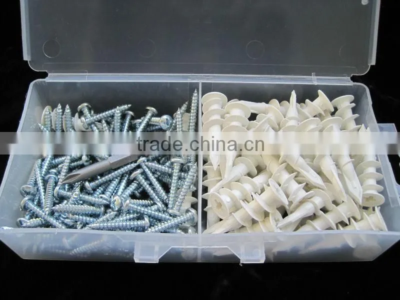 nylon frame fixing self-drilling anchor with nail screw