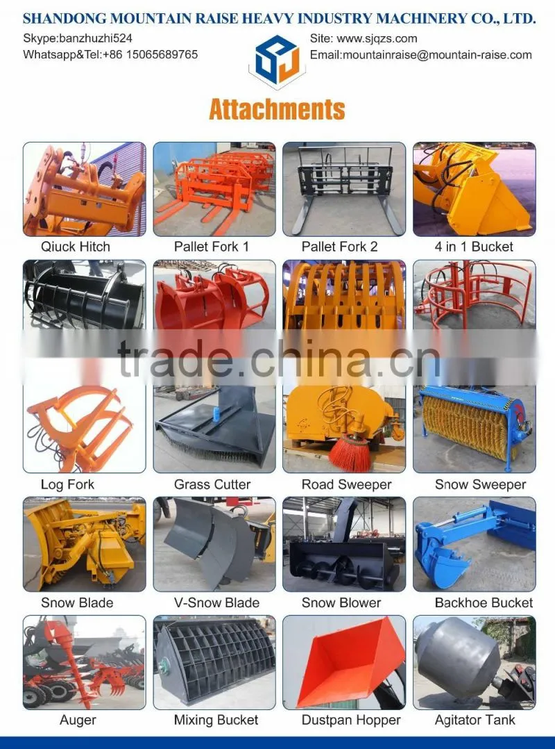 Air brake rated load 1200kg and 100kg mini backhoe loader for sale