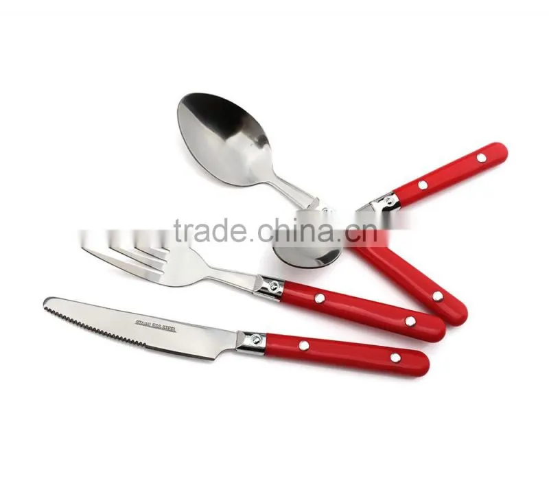 stainless steel cutlery black handle, cutlery sets 24pcs, set cutlery