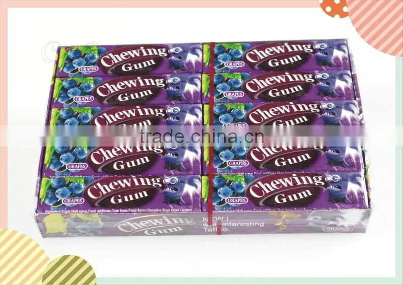 High Quality Fruit Flavor Chewing Gum With Tattoo,The Minions