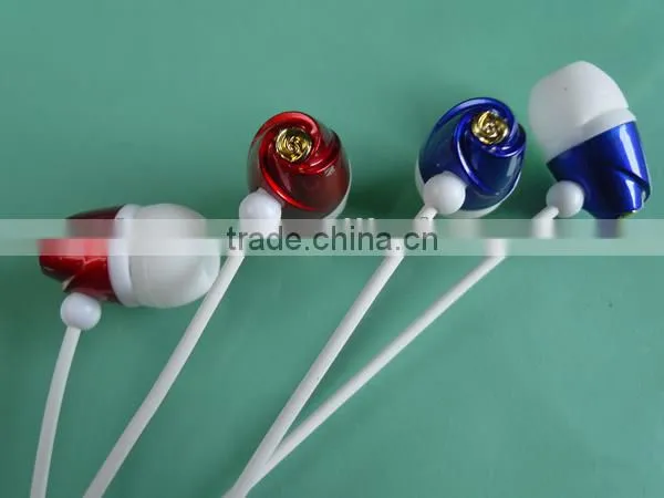 Fashion Design red rose earphone&earbud as Valentine's day gift