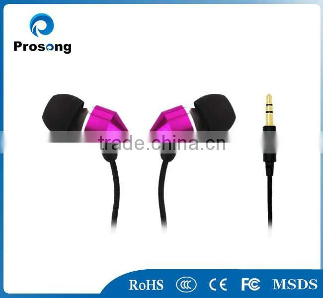 High quality newly design metallic fashionable earphone for mp3