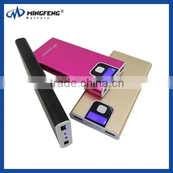 Thin power bank with LCD