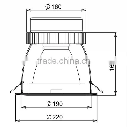 Dimmable 120degree CRI 80 led downlights