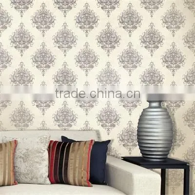 classic European style damask design wallpaper for TV background