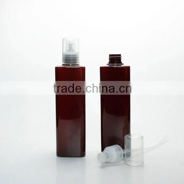 Treatment pump PET 300ml Square Brown