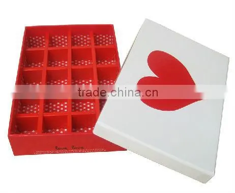 Hot!!! Customized Made-in-China Christmas Eve Lovely Chocolates Gift Heart Shape Packaging(ZDC13-107)