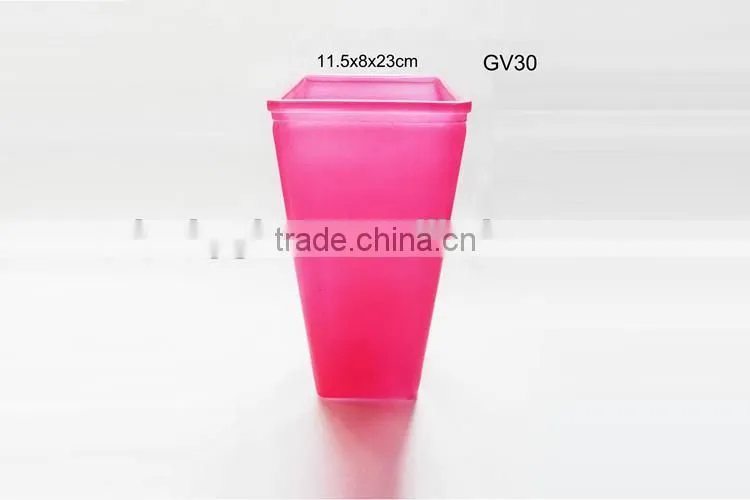 sprayed color wholesale glass trumpet vases