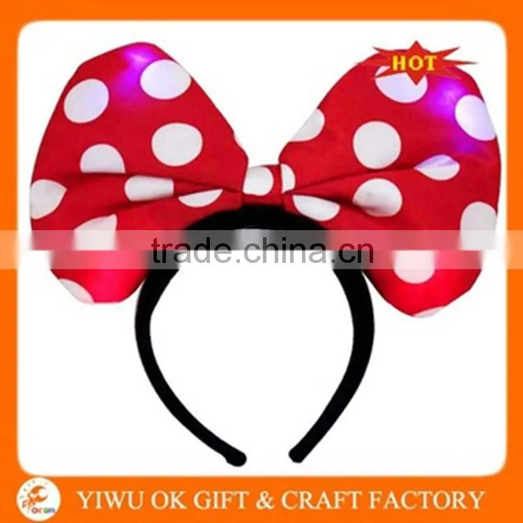 Factory Supply Plastic LED Light Headbands For Party Flashing Light Up Headband