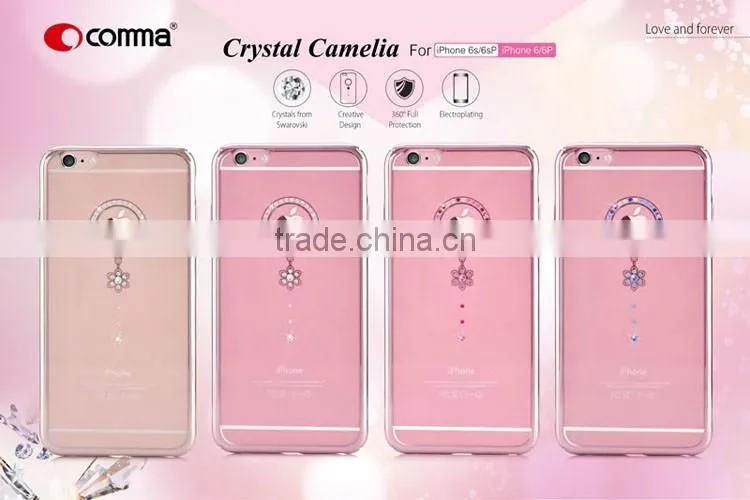 360 Degree Full Protective Crystal Bling Diamonds Clear Transparent PC Phone Shell Cover Case Skin For iPhone 6 6S Plus