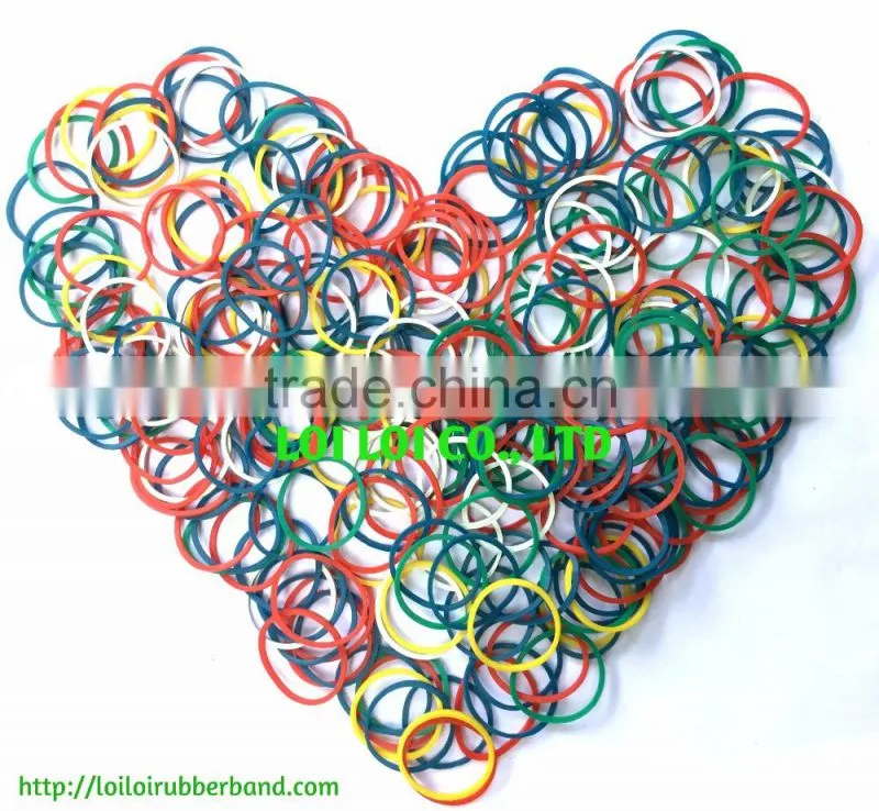 Mix colorful Bracelet Crazy DIY Cheap Elastic Rubber Loom Bands Wholesale