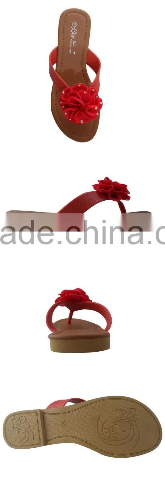 Brazil flip flop with bead and rhinestone ladies slipper and shoes