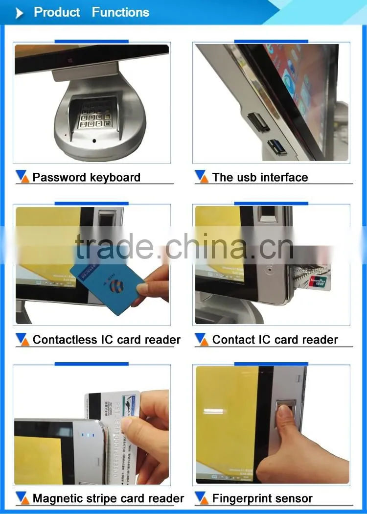 GPS WIFI Windows8 OS capacitive touch screen Magnetic stripe contact card reader pda