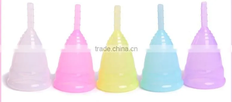 reusable medical grade silicone feminine menstrual cup menstrual pads