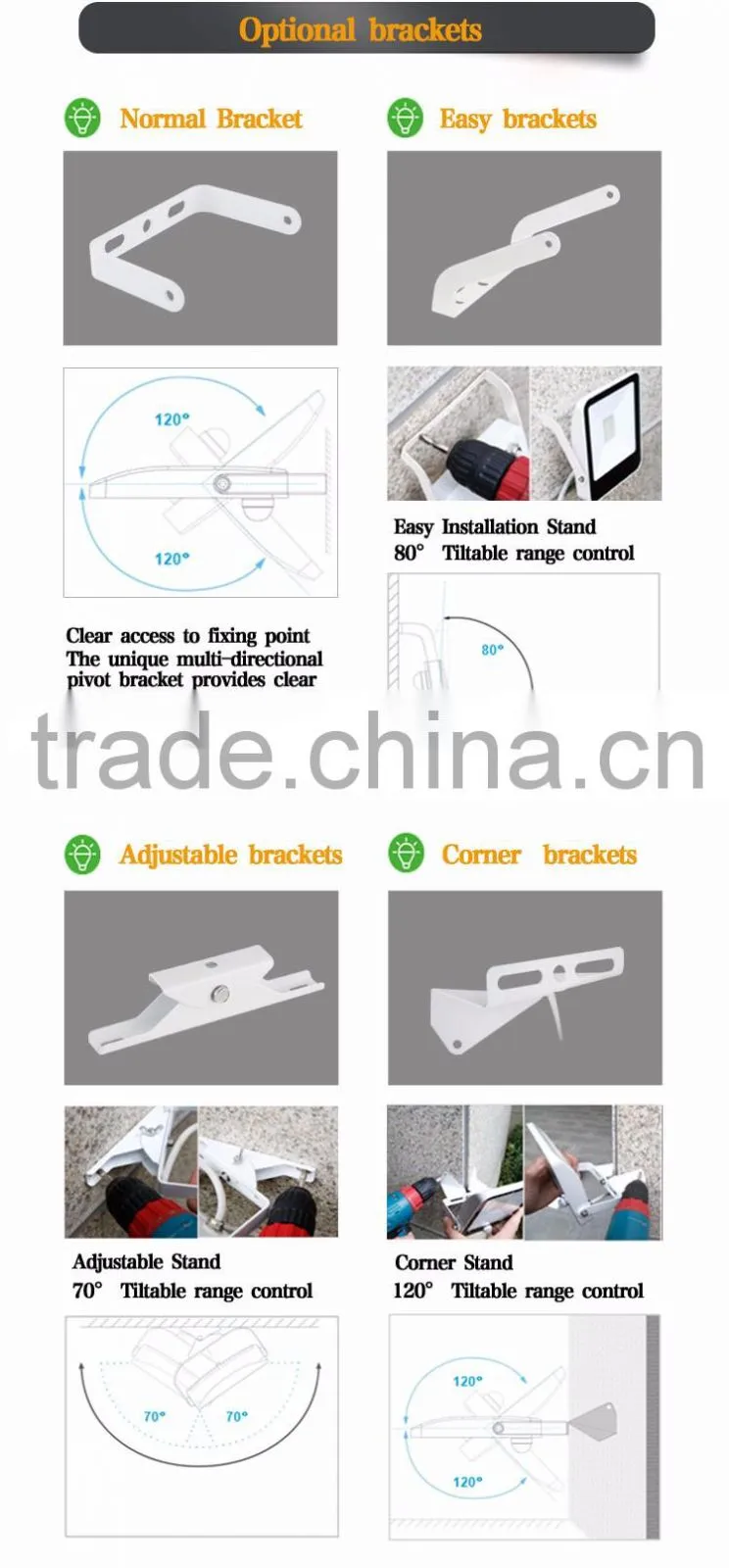 20W 1400lm Waterproof IP65 Led Floodlight