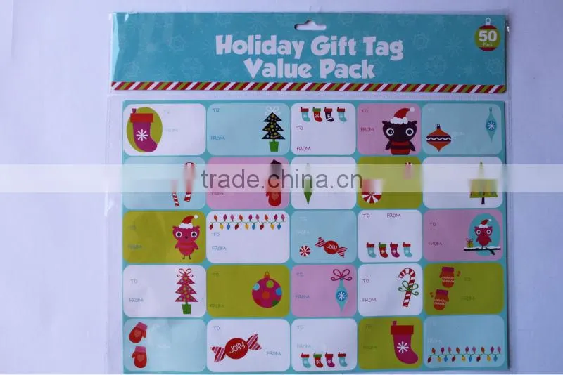 Merry Chirstmas funny adhesive kids cartoon stickers